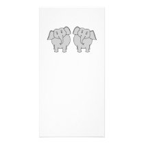 Pair of Cute Elephants. Couple. Photo Greeting Card
