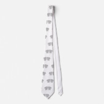 Pair of Cute Elephants. Couple. Neck Tie