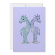 Pair of Giraffe Invitations