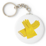 Pair of latex gloves keychains
