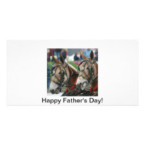 Pair of mules personalized photo card