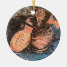 Pair of Shoes, Vincent van Gogh Vintage Still Life Christmas Tree Ornaments