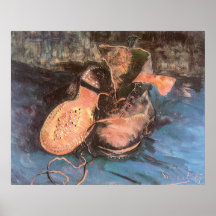 Pair of Shoes, Vincent van Gogh Vintage Still Life Poster