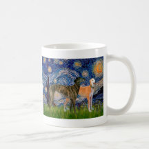 Paires de lévrier - nuit étoilée tasse à café
