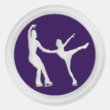 Paires de patinage artistique adhésifs ronds