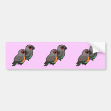 paires Rouge-gonflées de perroquet Adhésif Pour Voiture