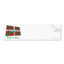 País Vasco (Euskadi) waving flag with name