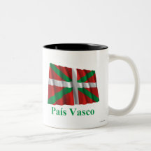 País Vasco (Euskadi) waving flag with name Mug