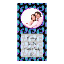 Paisley 2 personalized photo card
