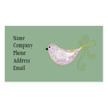 paisley bird biz card business card template
