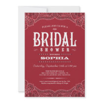 Paisley Cowgirl Bridal Shower Invitations