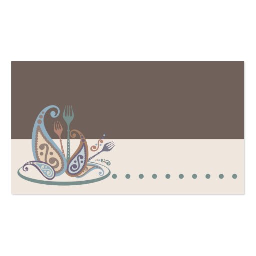paisley forks cooking catering culinary business c business card template