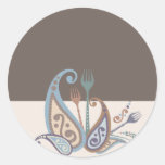 paisley forks from my kitchen cooking gift sticker