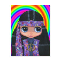 Paisley Hippie Doll Postcard