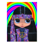 Paisley Hippie Doll Postcard
