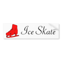 paisley ice skate bumper sticker