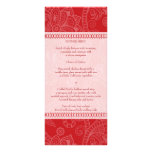 Paisley Impression in Crimson Menu Rack Card