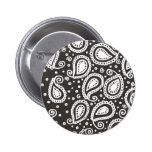 Paisley on Black Button buttons