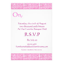 Paisley Passion - Pink (Henna) (Wedding) Invites