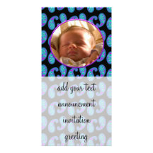 Paisley Personalized Photo Card
