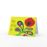 Paisley Poppy Greeting Card