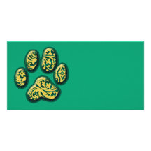 Paisley Puppy Print Picture Card