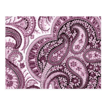 Paisley rose carte postale