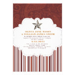 Paisley Stripes Wedding Invitation