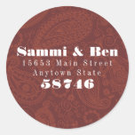 Paisley Western Sticker Label