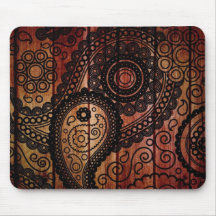 paisley wood panels mousepad