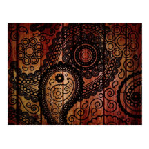 paisley wood panels postcards