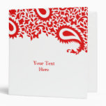 Paisleys Indian Red Binder