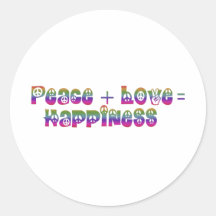 Paix + Amour = bonheur Adhésifs