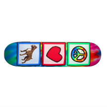 Paix, amour, boxeurs skateboard