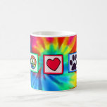 Paix, amour, chien ; Pawprint Tasse À Café