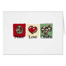 Paix. Amour. Cthulhu. Cartes De Vœux