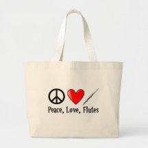 Paix, amour, et cannelures sacs en toile