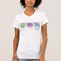 Paix, amour, et griffons en pastel de Bruxelles T-shirt