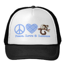 Paix, amour et lémurs casquette