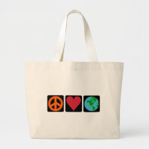Paix, amour et sac de terre