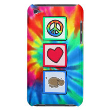 Paix, amour, hippopotames coque barely there iPod