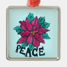 Paix de poinsettia décorations de noël