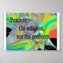 Paix la solution, pas le problème posters