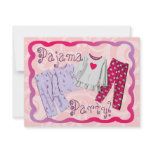 Pajama Party Invitation, Pink and Purple PJ's