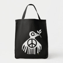 Pájaro de la Paz, blanco Bolsa