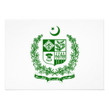 Pakistan Coat of Arms Custom Invitations