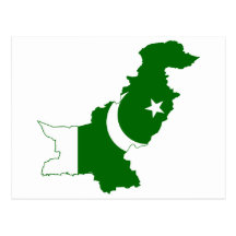 PAKISTAN MAP POSTCARDS