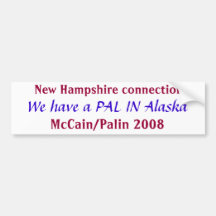 Pal in Alaska  Bumper Sticker