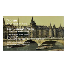 Palais de Justice and bridge to exchange, Paris, F Business Card