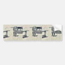 Palanquins with porters Ukiyo-e. Bumper Sticker